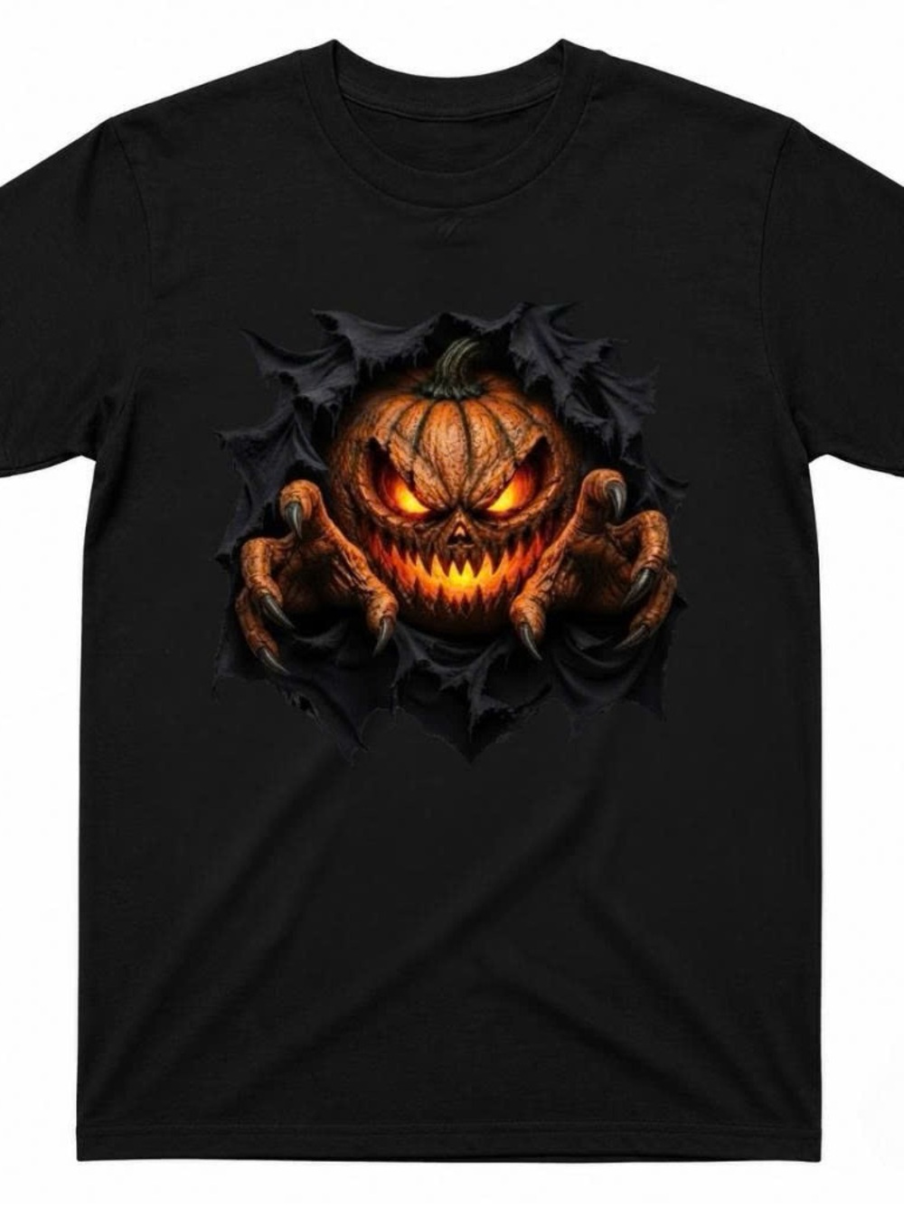 Gildan Black Tee with Orange Pumpkin